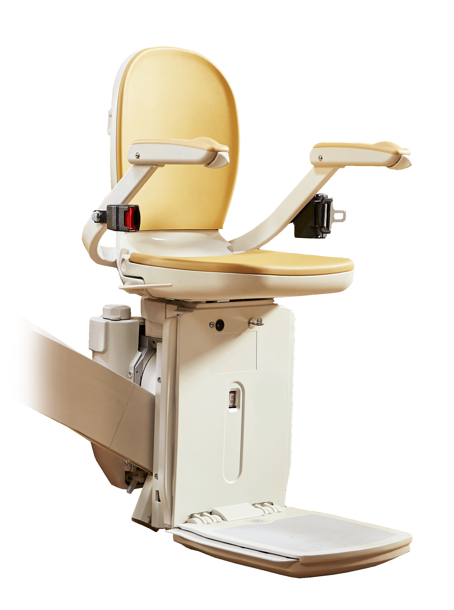 Acorn curved Stairlift angle view in North Carolina